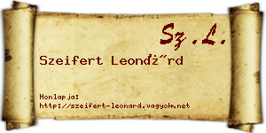 Szeifert Leonárd névjegykártya