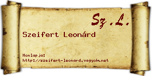 Szeifert Leonárd névjegykártya